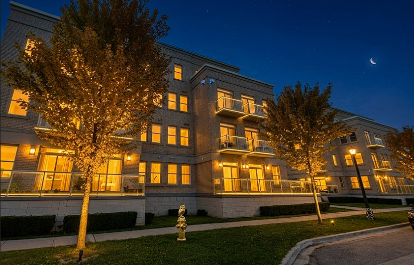 Premium Condominium Architecture at Night